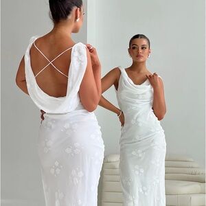 Princess Polly White Backless Dress